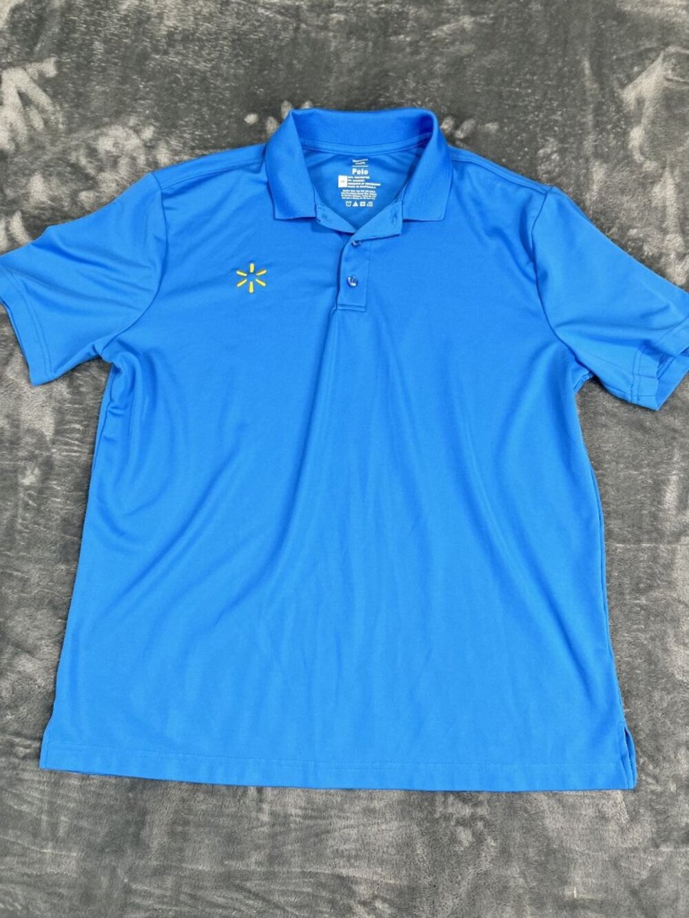 Walmart Mens Blue Short Sleeve Polo Shirt M